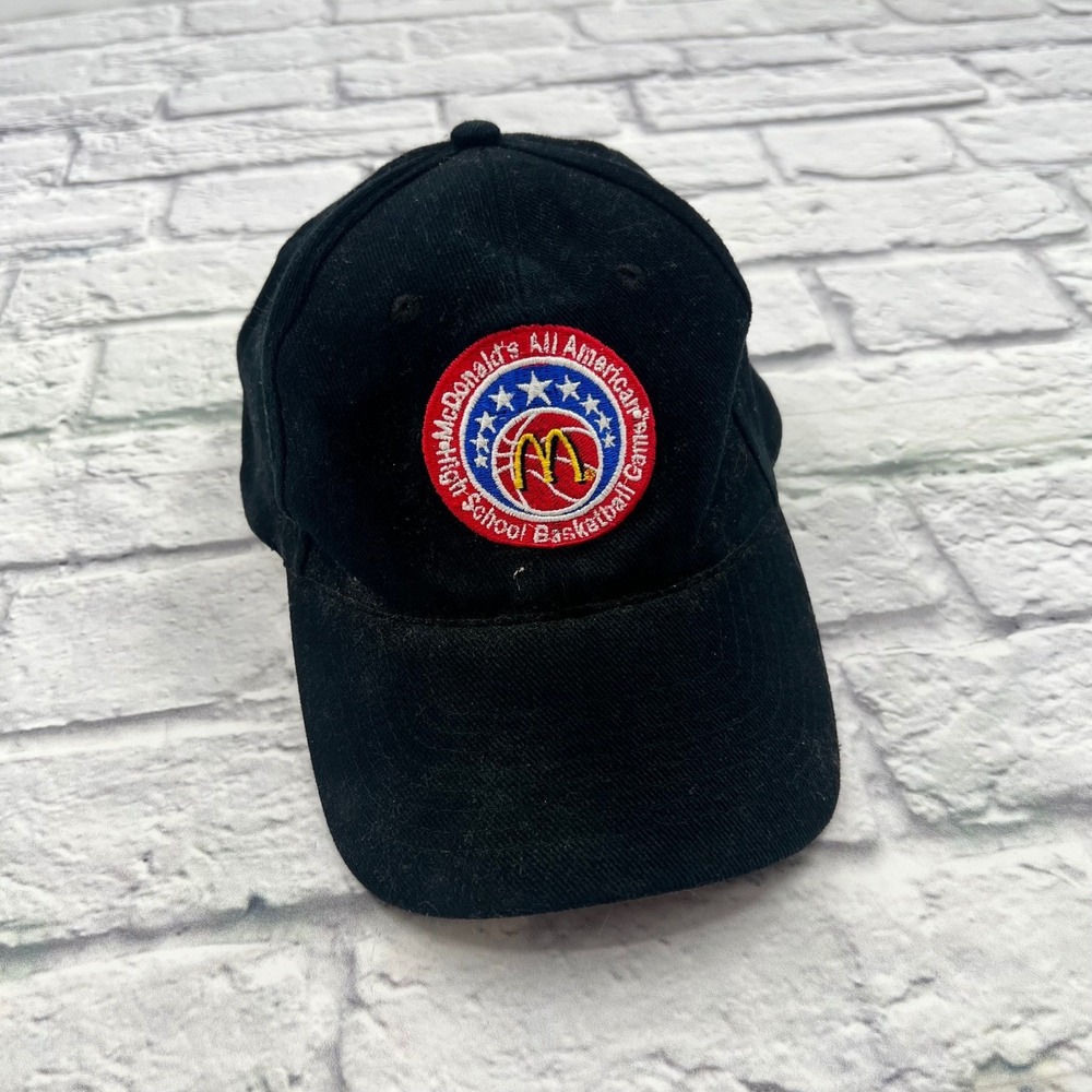 Vintage McDonalds All American Basketball Games Hat Boston 2000 Black Strapback